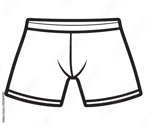Hand drawn illustration of underwear, Icon collection underwear isolated on white background