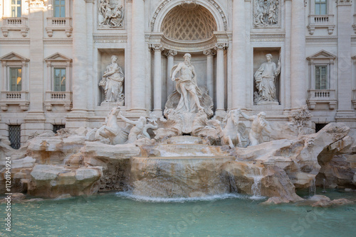 18th century Trevi Fountain designed by Italian architect Nicola Salvi, Rome, Italy photo