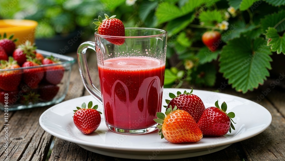 strawberry smoothie-Generated AI strawberry smoothie-Generated AI