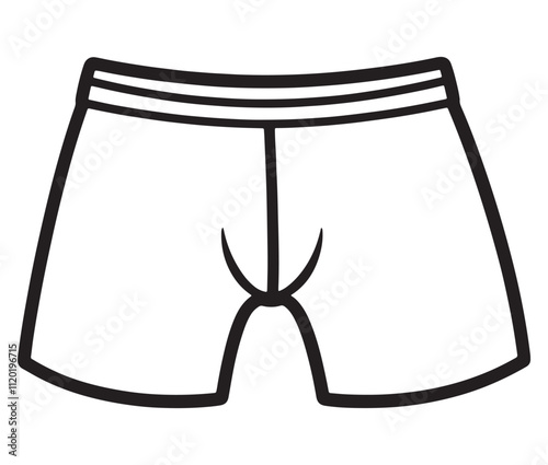 Hand drawn illustration of underwear, Icon collection underwear isolated on white background
