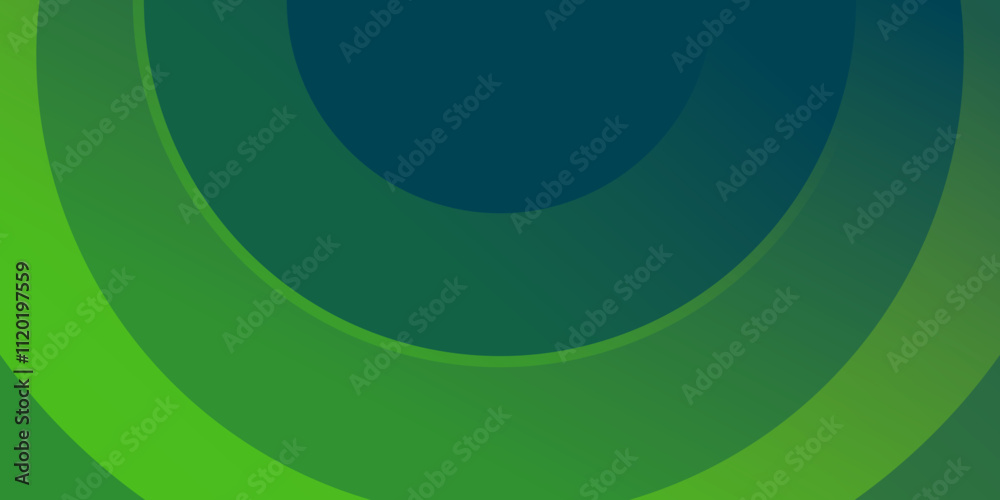 Obraz premium Green abstract background with circles. Modern and minimalist abstract background