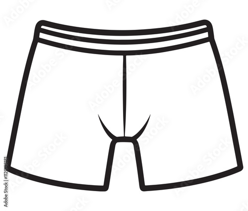 Hand drawn illustration of underwear, Icon collection underwear isolated on white background