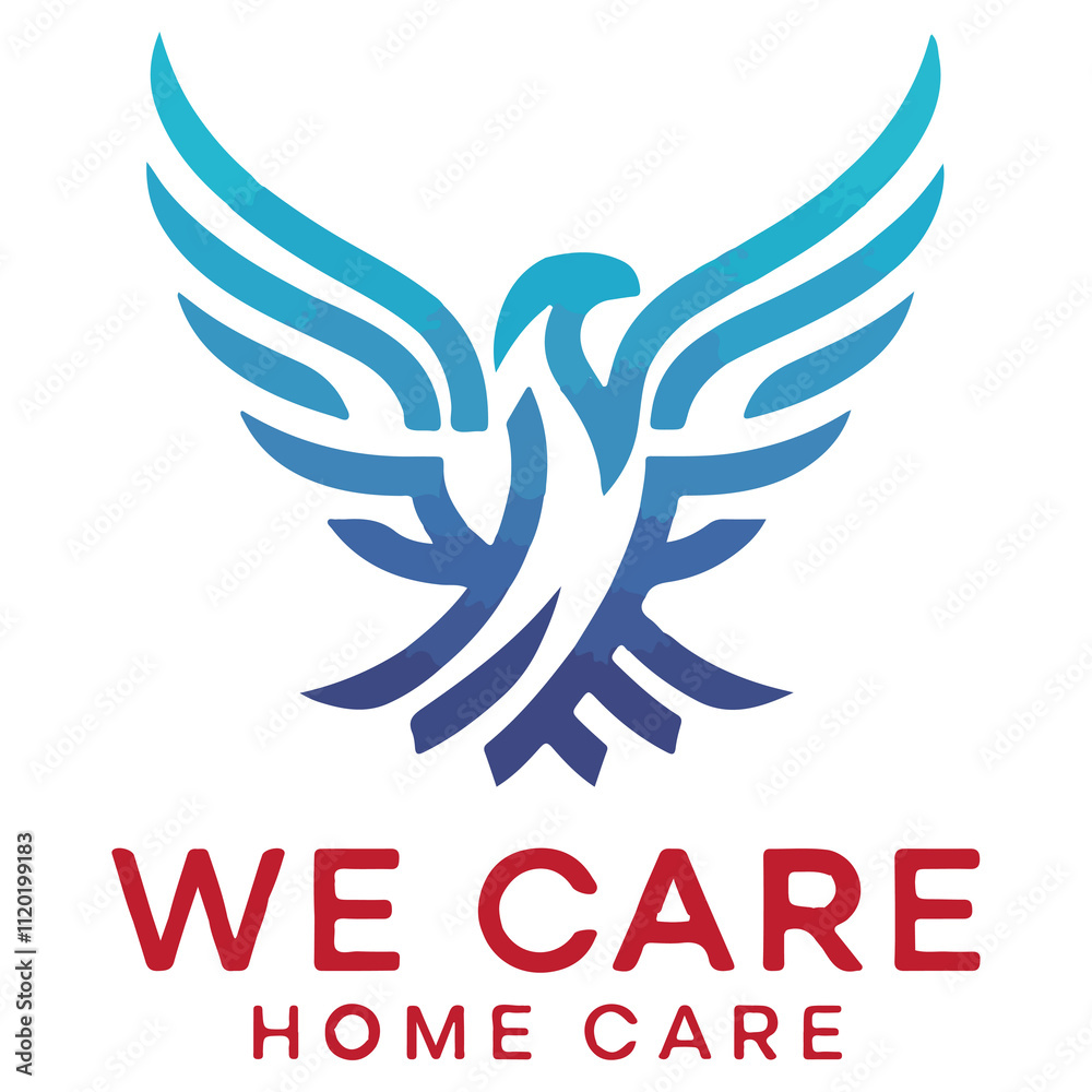 Fototapeta premium Creative We care Logo For Our Company