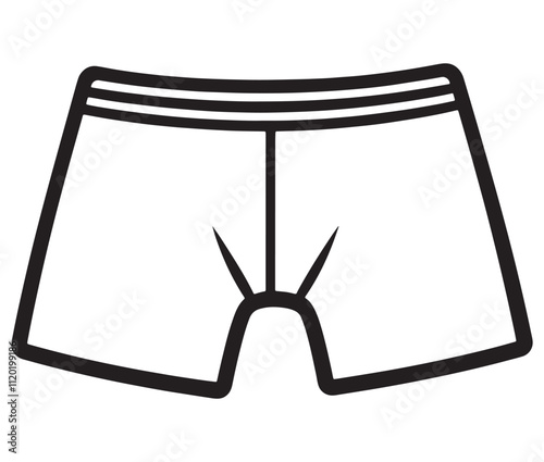 Hand drawn illustration of underwear, Icon collection underwear isolated on white background