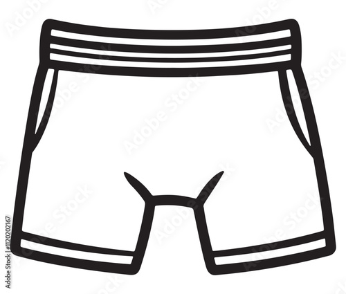 Hand drawn illustration of underwear, Icon collection underwear isolated on white background