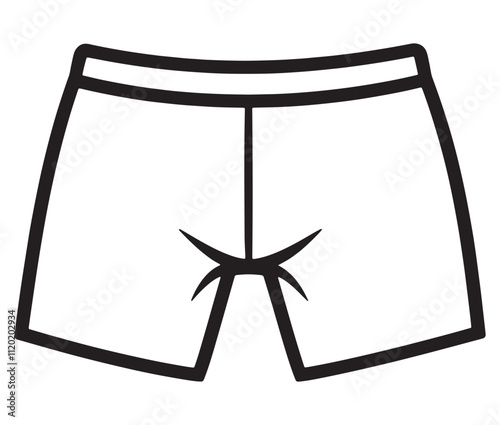Hand drawn illustration of underwear, Icon collection underwear isolated on white background
