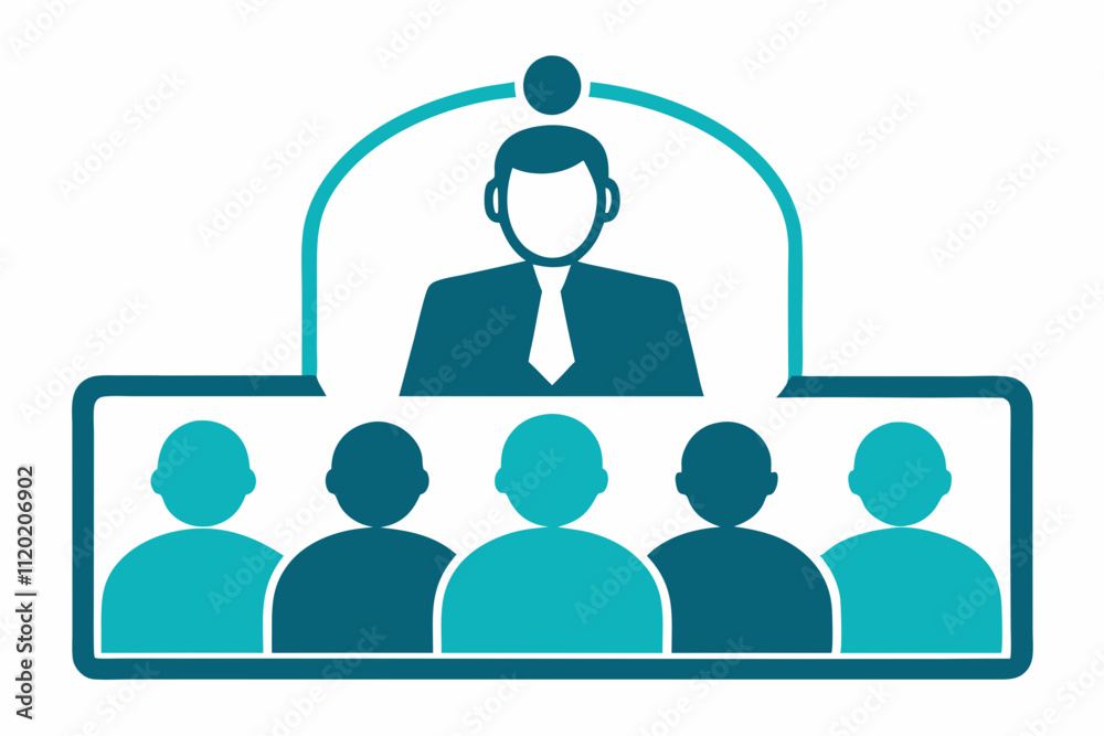Conference Call vector design white background Conference Call vector design white background