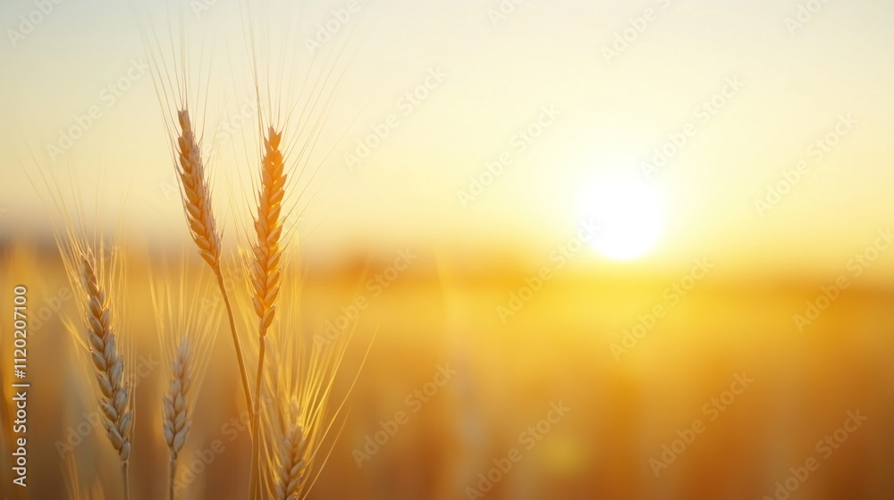 wheat ears illuminated by the setting sun against the background of a field wheat ears illuminated by the setting sun against the background of a field