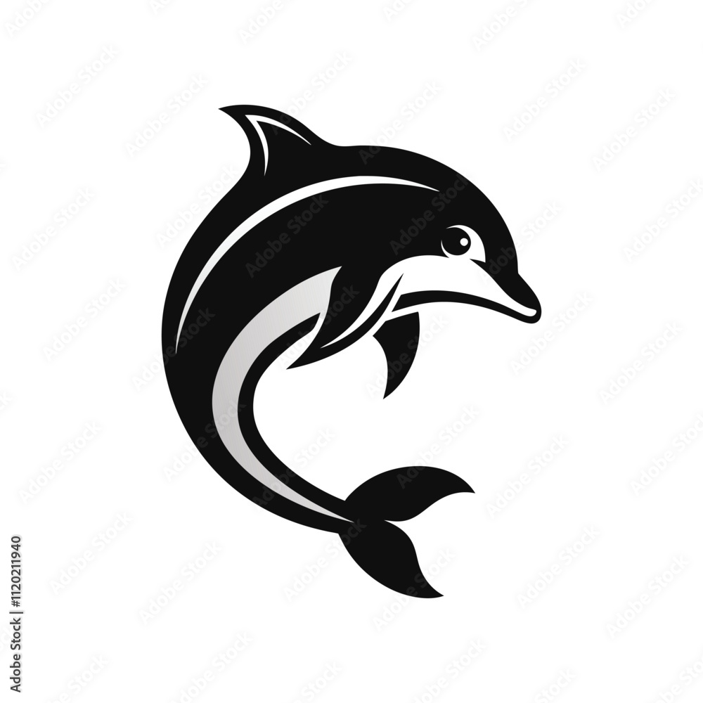 Fototapeta premium creative whale, shark, penguins, gaming mascot logo and vector art design