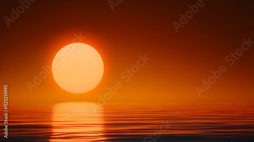 4k Big Sun Rise Over Ocean,Sunrise Time Lapse