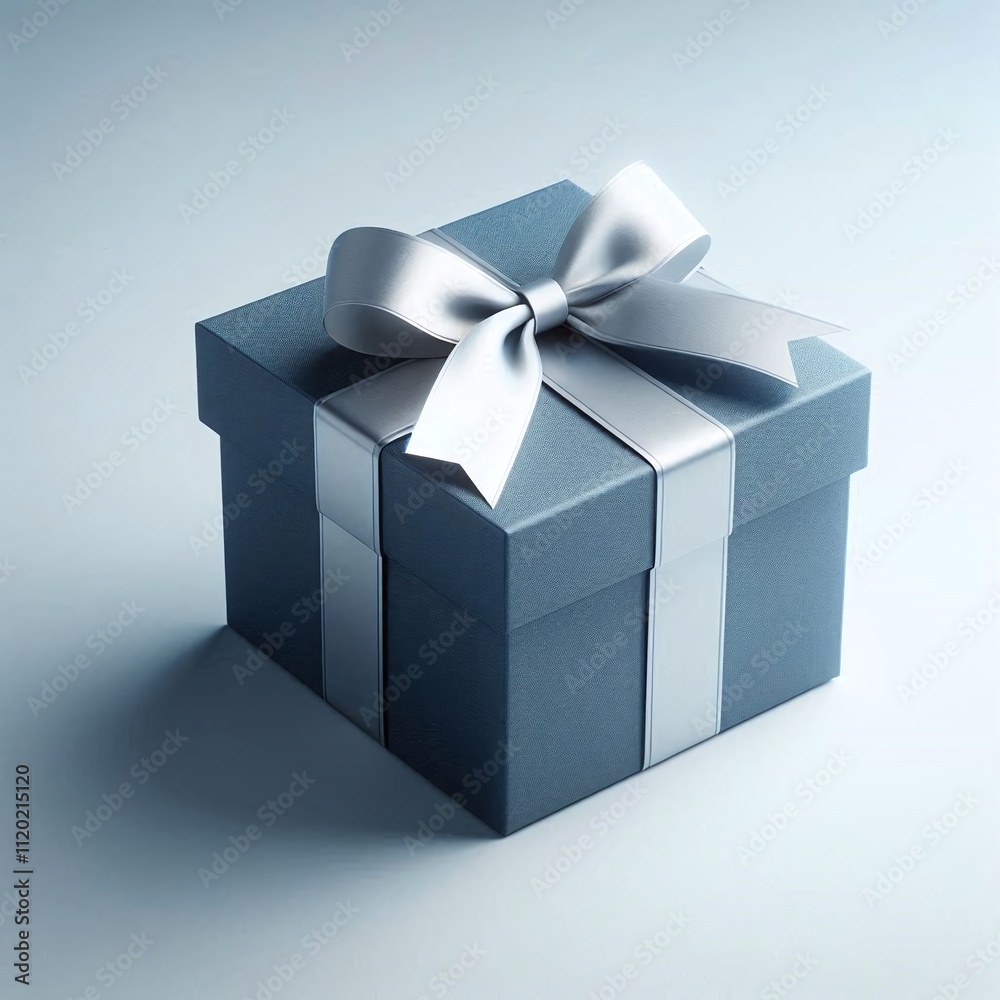 blue gift box with ribbon blue gift box with ribbon