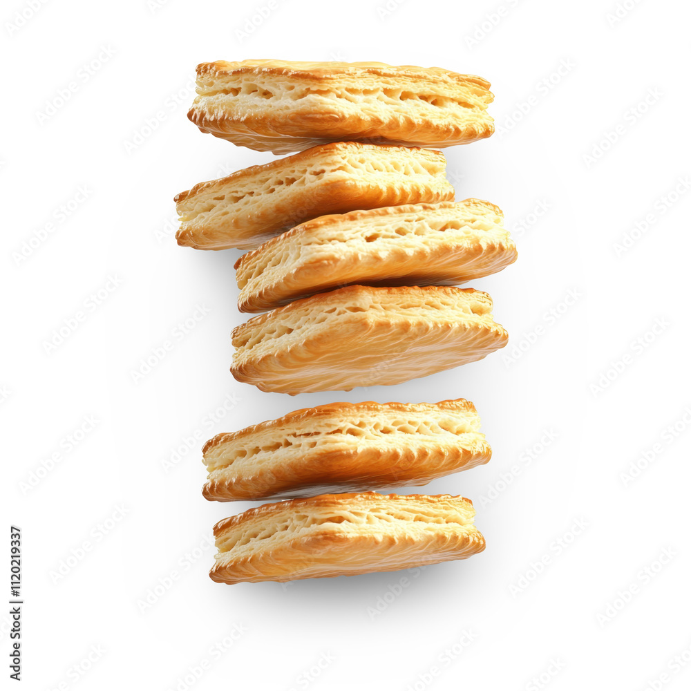 Deliciously Flaky Pastries Stacked High in an Artful Display of Culinary Delight Deliciously Flaky Pastries Stacked High in an Artful Display of Culinary Delight