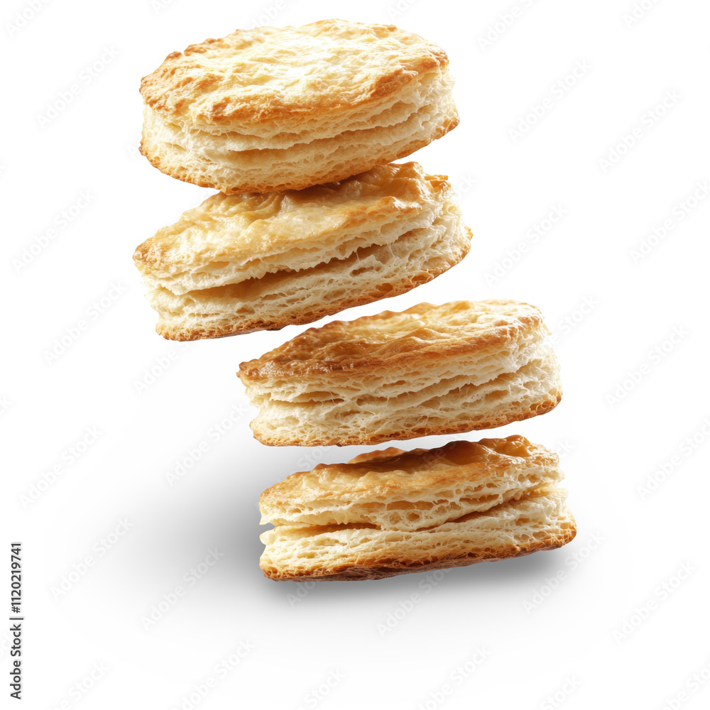 Delicious Flaky Pastry: A Tower of Buttery Biscuits Piled High for Your Delight Delicious Flaky Pastry: A Tower of Buttery Biscuits Piled High for Your Delight