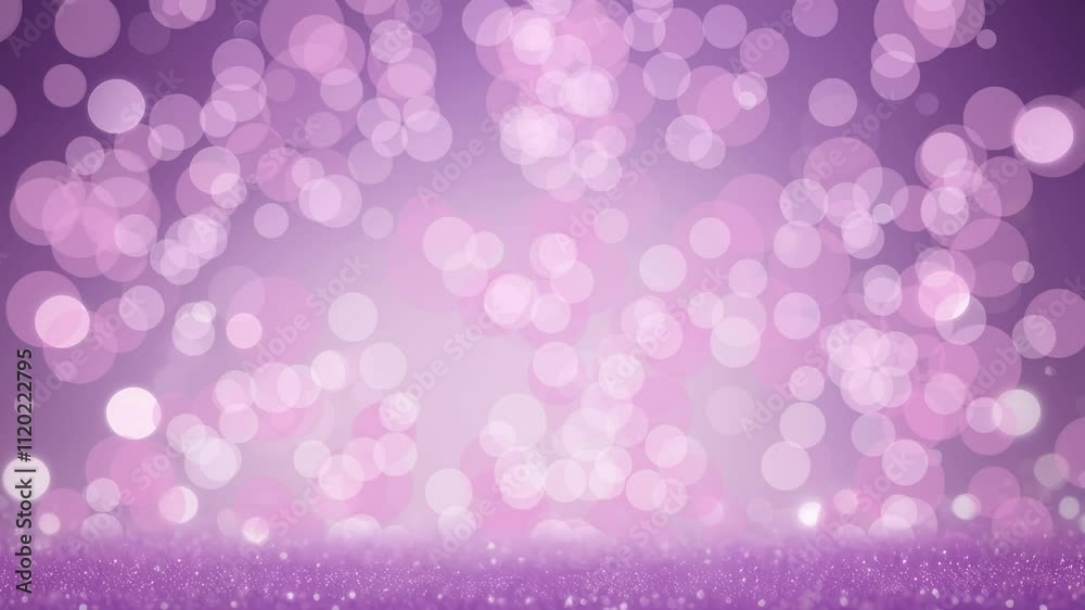 Abstract purple and pink bokeh circles motion background
