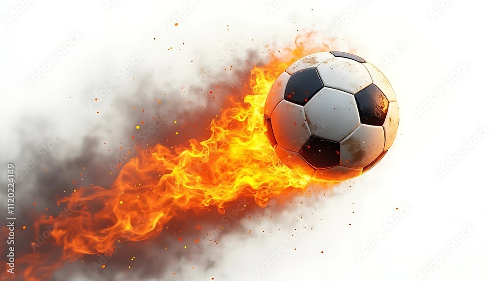 Naklejka premium burning ball