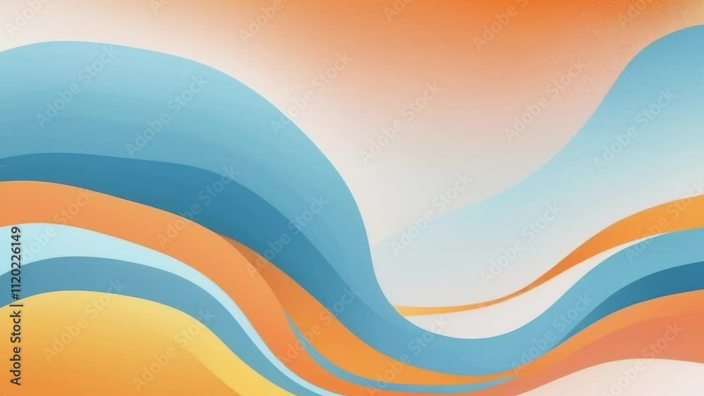 Abstract wavy background in orange and blue tones Abstract wavy background in orange and blue tones