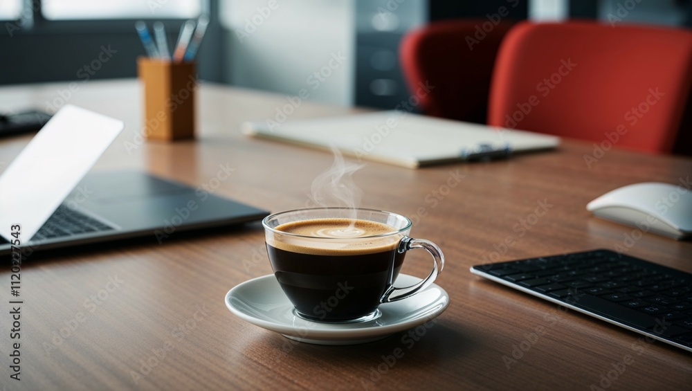 cup of coffee on the table cup of coffee on the table