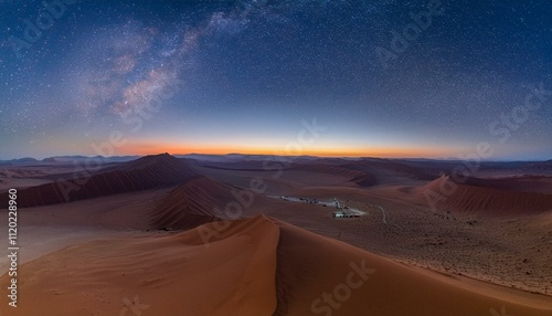 Stunning Nightscape of the Namib Desert with Astrophotography Sky