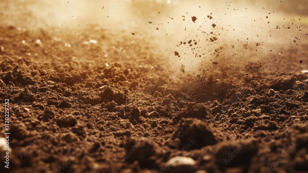 Dynamic Earthy Concept: Soil Scattering and Dirt Flying for Construction and Gardening Visuals Dynamic Earthy Concept: Soil Scattering and Dirt Flying for Construction and Gardening Visuals