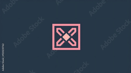 Pink Geometric Abstract Design 