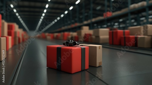 Warehouse filled with holiday packages