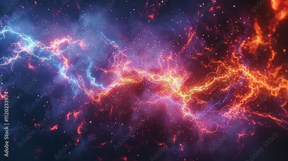 Obraz premium Modern digital abstract 3D background. Can be used in the description of network abilities, technological processes, digital storages, science, education, etc.