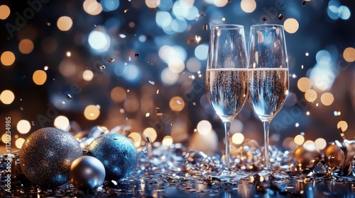 The Celebration with Champagne Glasses