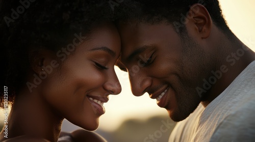 The Loving Couple in Sunset