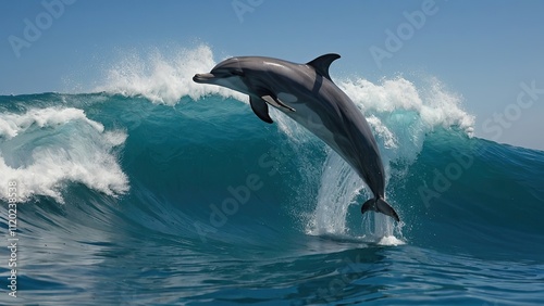 "Ocean's Grace: Dolphins in Motion"