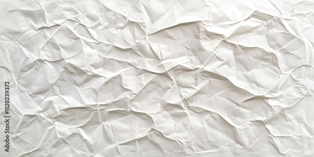 Textured White Crumpled Paper Background, Soft Wrinkled Paper with Subtle Creases and a Natural, Tactile Texture Textured White Crumpled Paper Background, Soft Wrinkled Paper with Subtle Creases and a Natural, Tactile Texture