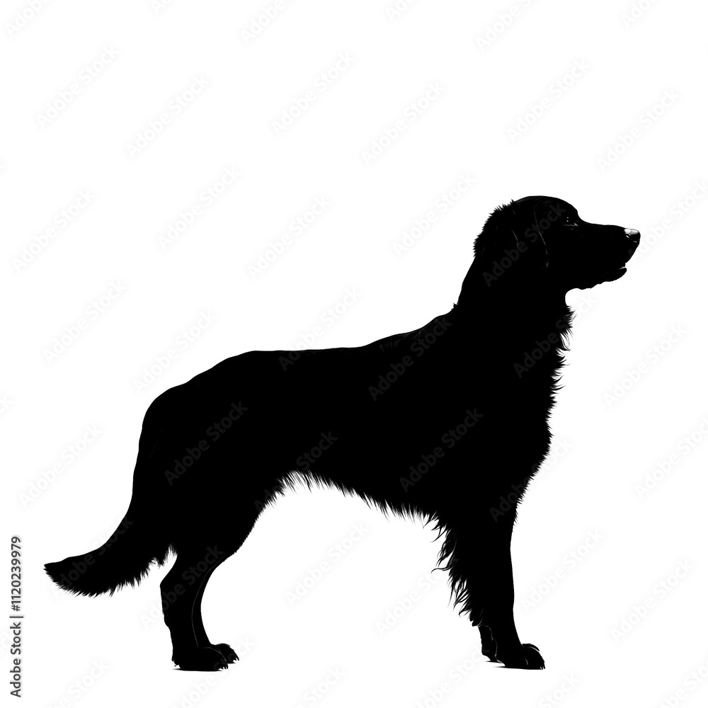 2D full body illustration full body shot of a Chesapeake Bay Retriever dog silhouette isolated on a white transparent background 2D full body illustration full body shot of a Chesapeake Bay Retriever dog silhouette isolated on a white transparent background