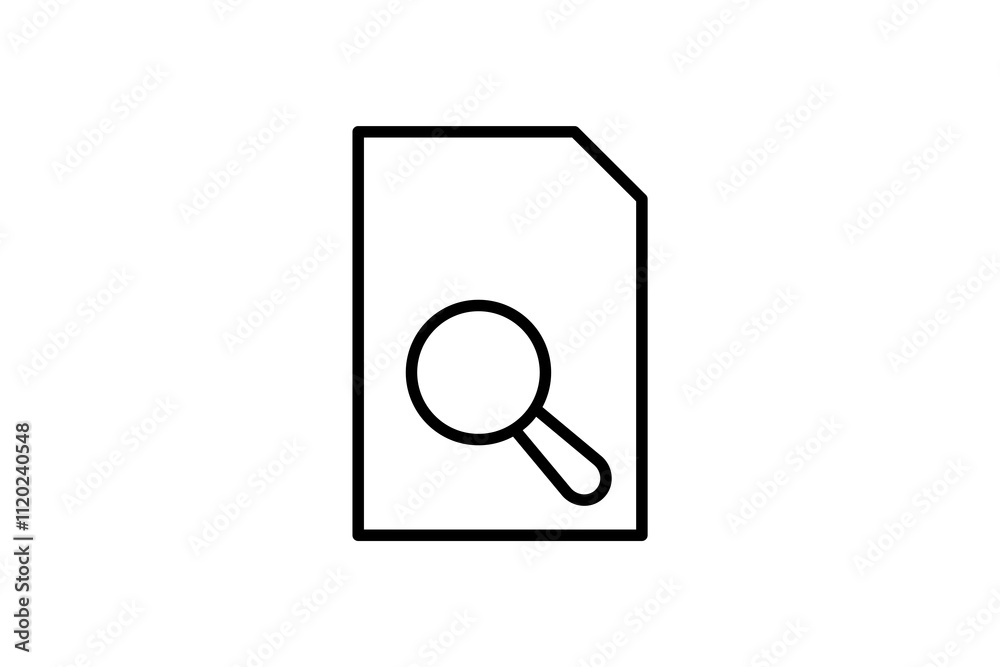 File Search icon. icon related to Search. suitable for web site, app, user interfaces, printable etc. line icon style. simple vector design editable File Search icon. icon related to Search. suitable for web site, app, user interfaces, printable etc. line icon style. simple vector design editable