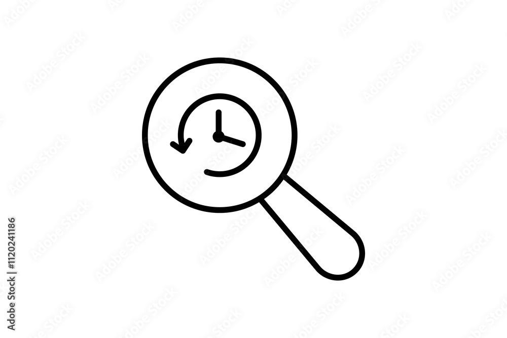 Search History icon. icon related to Search. suitable for web site, app, user interfaces, printable etc. line icon style. simple vector design editable Search History icon. icon related to Search. suitable for web site, app, user interfaces, printable etc. line icon style. simple vector design editable