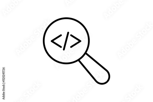 Developer Search icon. icon related to Search. suitable for web site, app, user interfaces, printable etc. line icon style. simple vector design editable