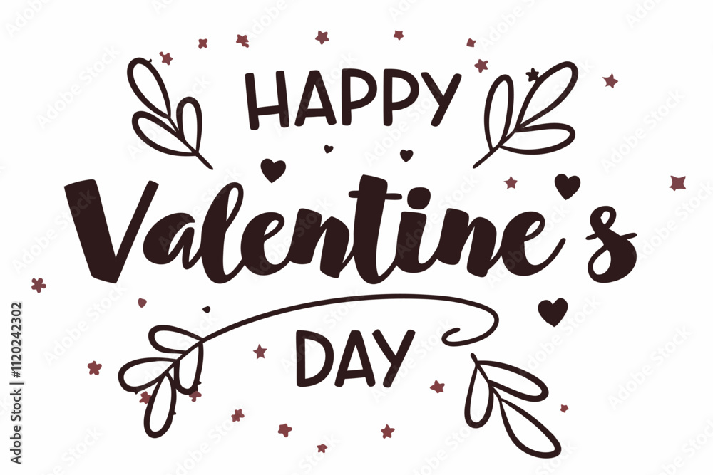 Fototapeta premium Happy Valentine's day typography design
