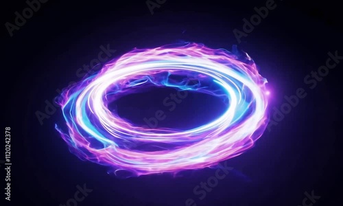 Exploring a mesmerizing swirl of colorful lights at twilight, showcasing an artistic display of energy and motion. Generative AI