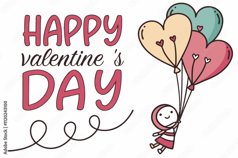 Happy Valentine's day typography design Happy Valentine's day typography design