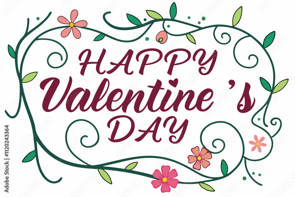 Happy Valentine's day typography design Happy Valentine's day typography design