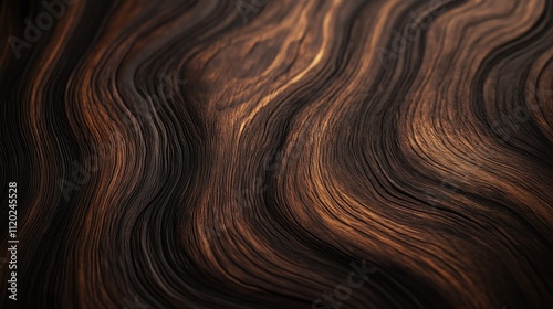 Macro Shot of Textured Wood with Organic Lines - made with Generative AI photo