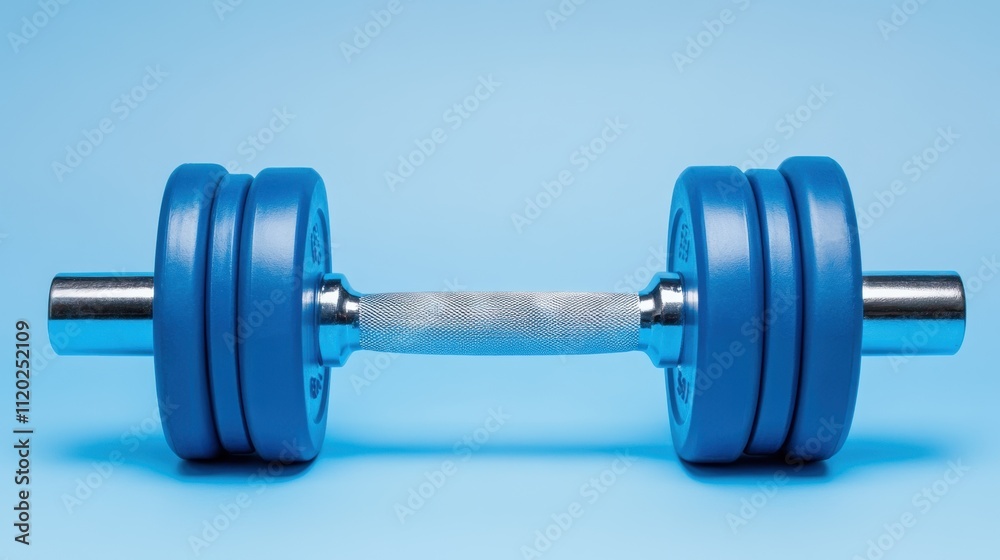 Minimalist Blue Dumbbell Weights for Fitness Enthusiasts | Isolated Clean Background Exercise Equipment Composition Minimalist Blue Dumbbell Weights for Fitness Enthusiasts | Isolated Clean Background Exercise Equipment Composition