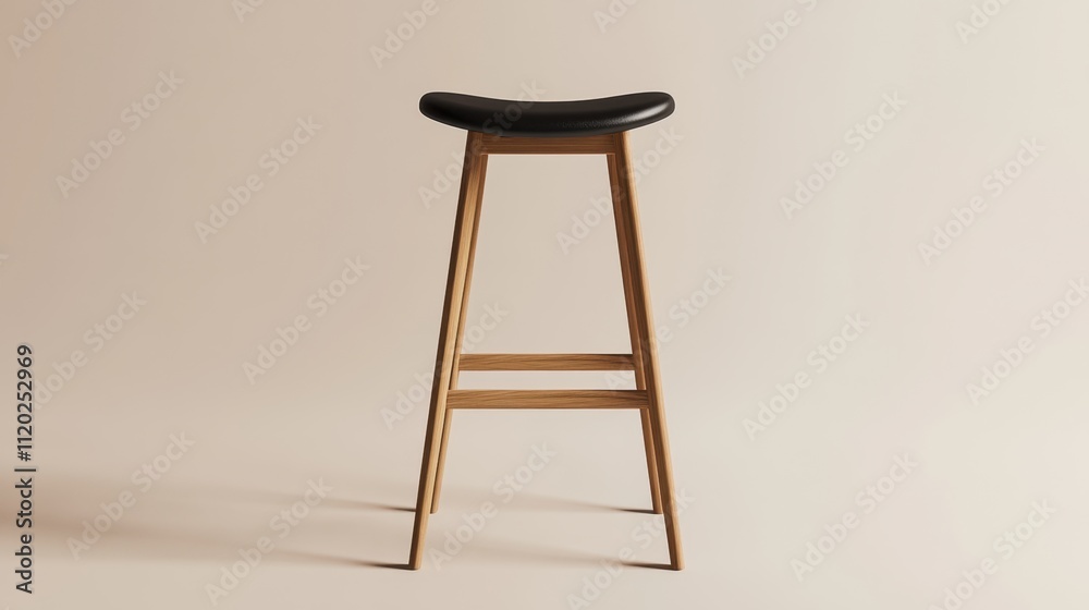 Bar stool sleek contemporary design isolated against neutral background functional and stylish Bar stool sleek contemporary design isolated against neutral background functional and stylish