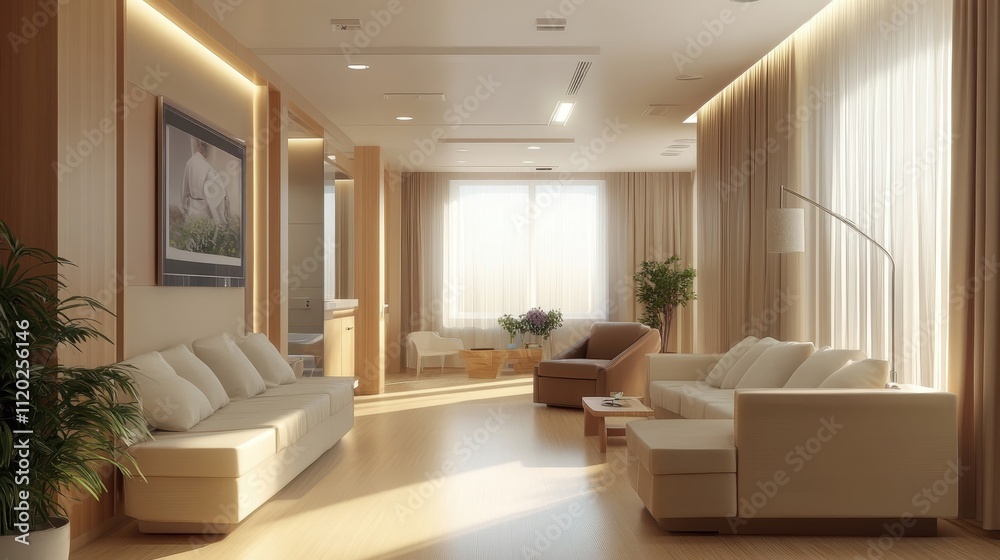 Modern Living Room with Natural Light and Cozy Furniture Modern Living Room with Natural Light and Cozy Furniture