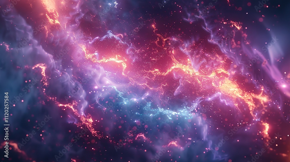 Obraz premium Modern abstract digital 3D background. Copy space. Based on Generative AI