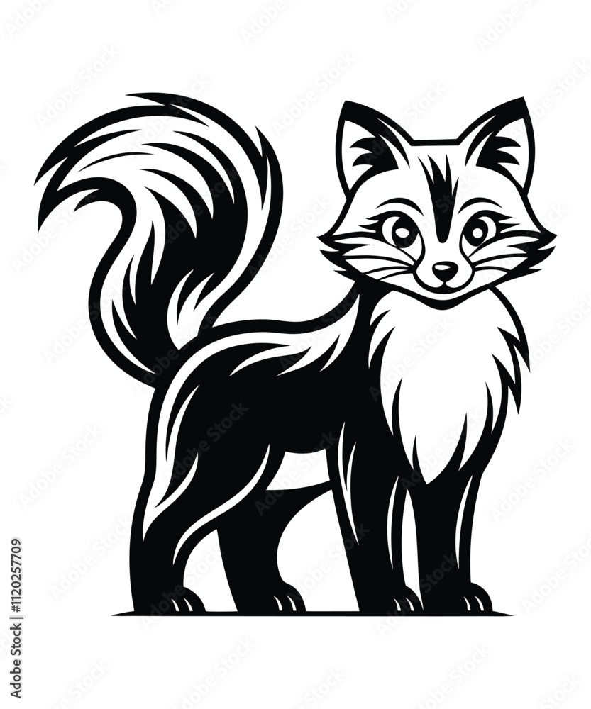 Obraz premium Fox silhouette vector illustrations