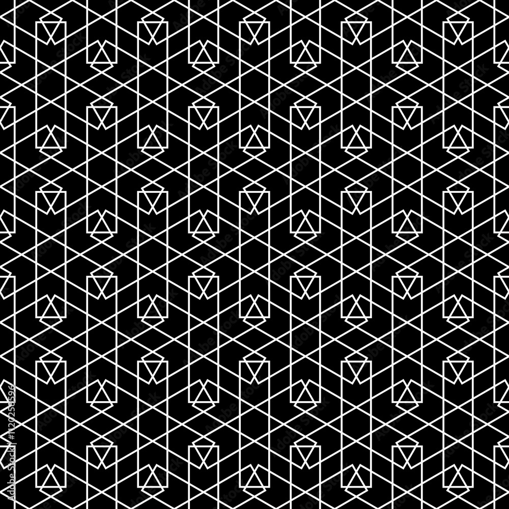 Fototapeta premium Black and White seamless Pattern
