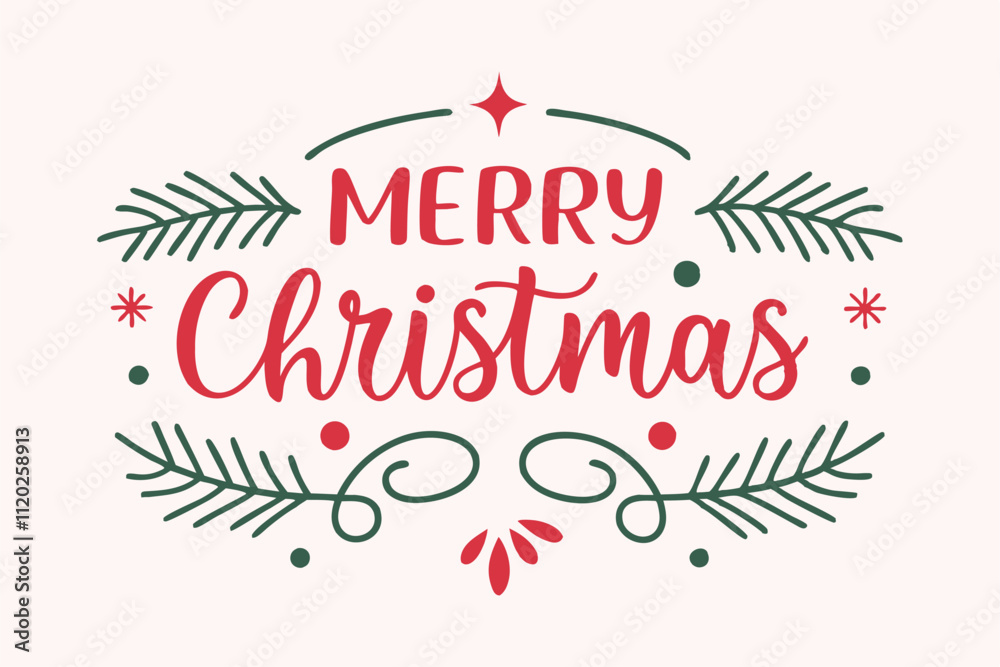 Merry Christmas typography design Merry Christmas typography design