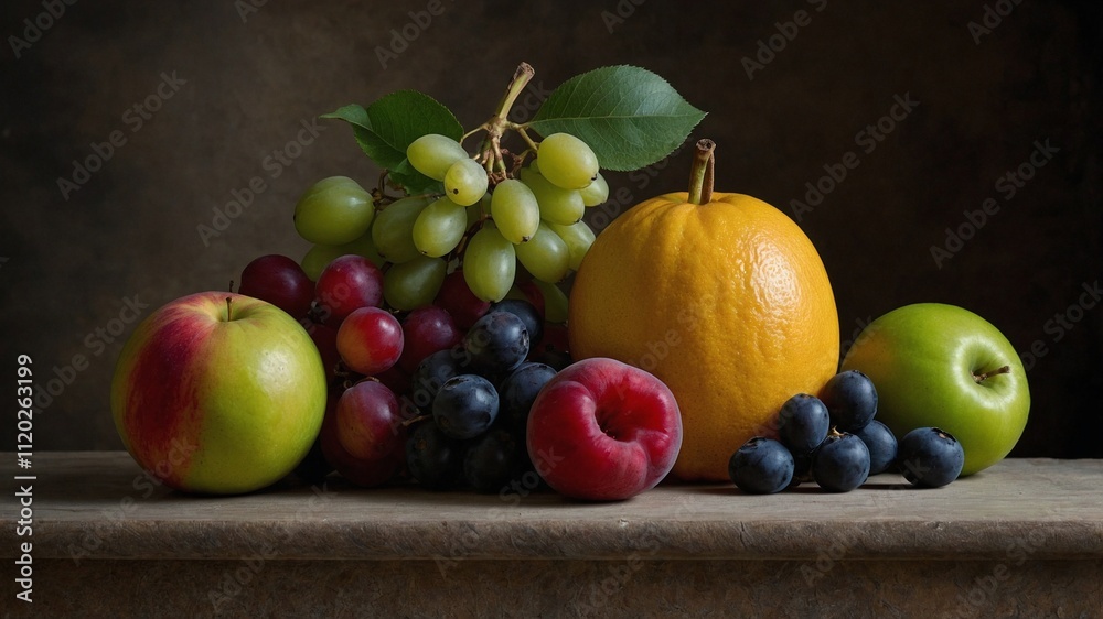 Renaissance fruit still life.