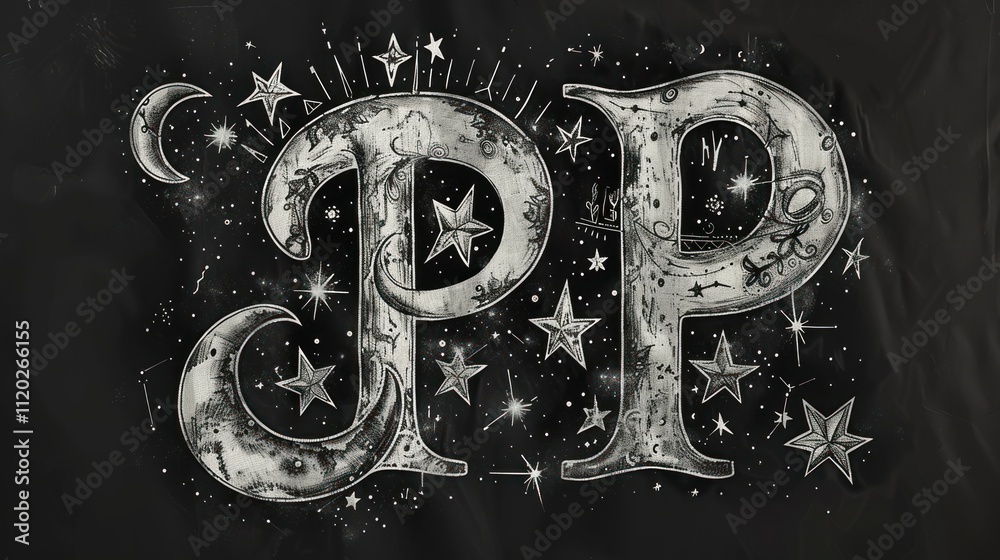 Celestial monogram Celestial monogram