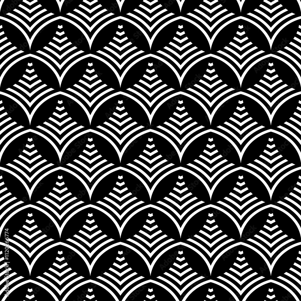 Black and White seamless Pattern Black and White seamless Pattern