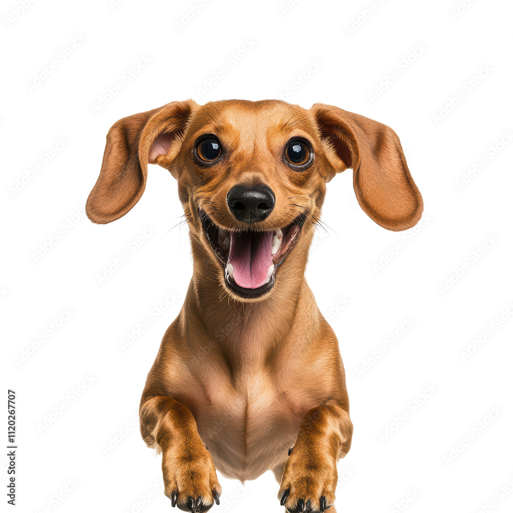 Happy dog with floppy ears and joyful expression, showcasing its playful nature and friendly demeanor. isolated on transparent background Happy dog with floppy ears and joyful expression, showcasing its playful nature and friendly demeanor. isolated on transparent background